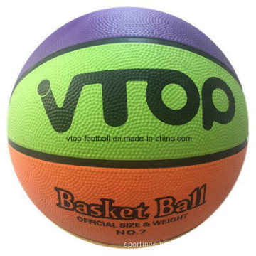 Eight Color Official Size Rubber Basketball